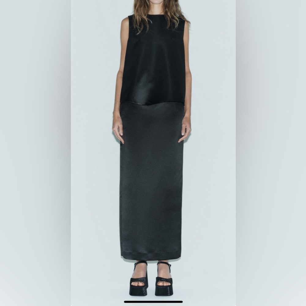Zara satin skirt